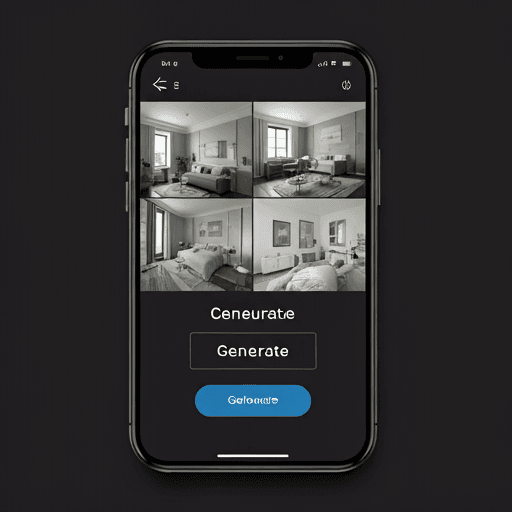 DecorAI AI interior design app interface showing room style gallery and design generator