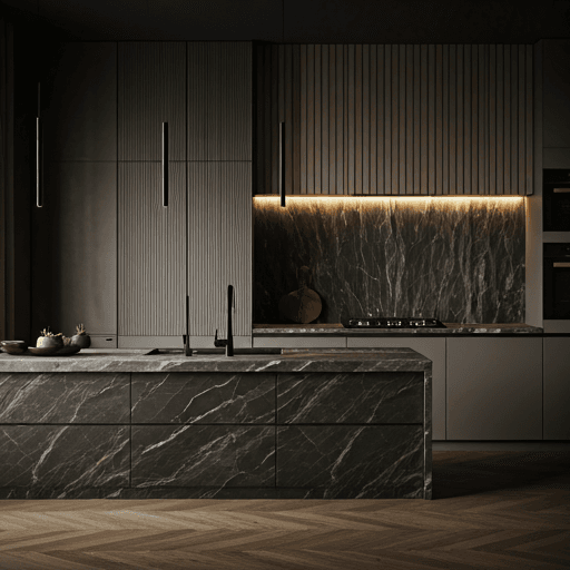 Modern luxury kitchen after AI home design app makeover